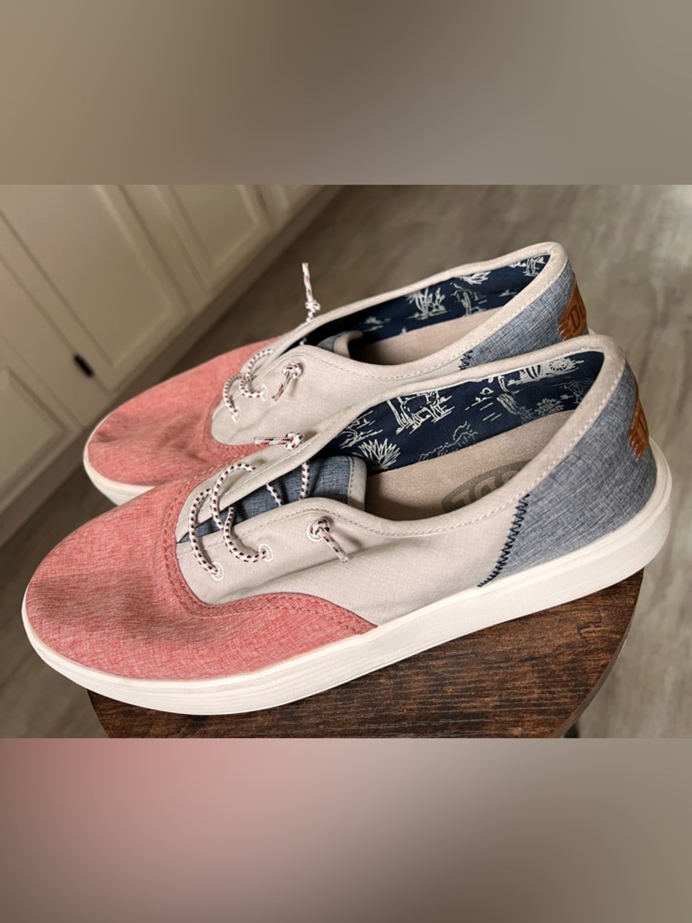 HEY DUDE CONWAY CRAFT LINEN SLIP ON SHOES ✨